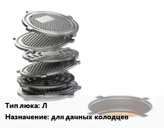 Люк чугунный Л для дачных колодцев